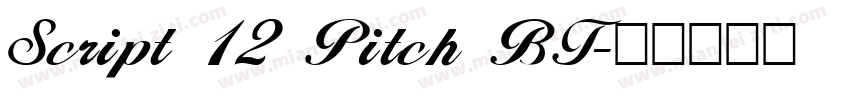 Script 12 Pitch BT字体转换